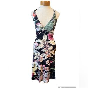 Just Cavalli Orchid and Pineapple Print Backless Dress
